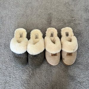 Two Pairs of UGG Slippers